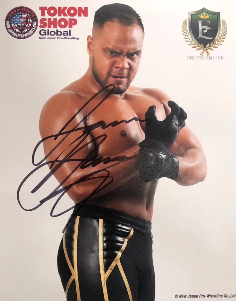 Autographed Aaron Henare Portrait 2022 04 United Empire logo - Image 2