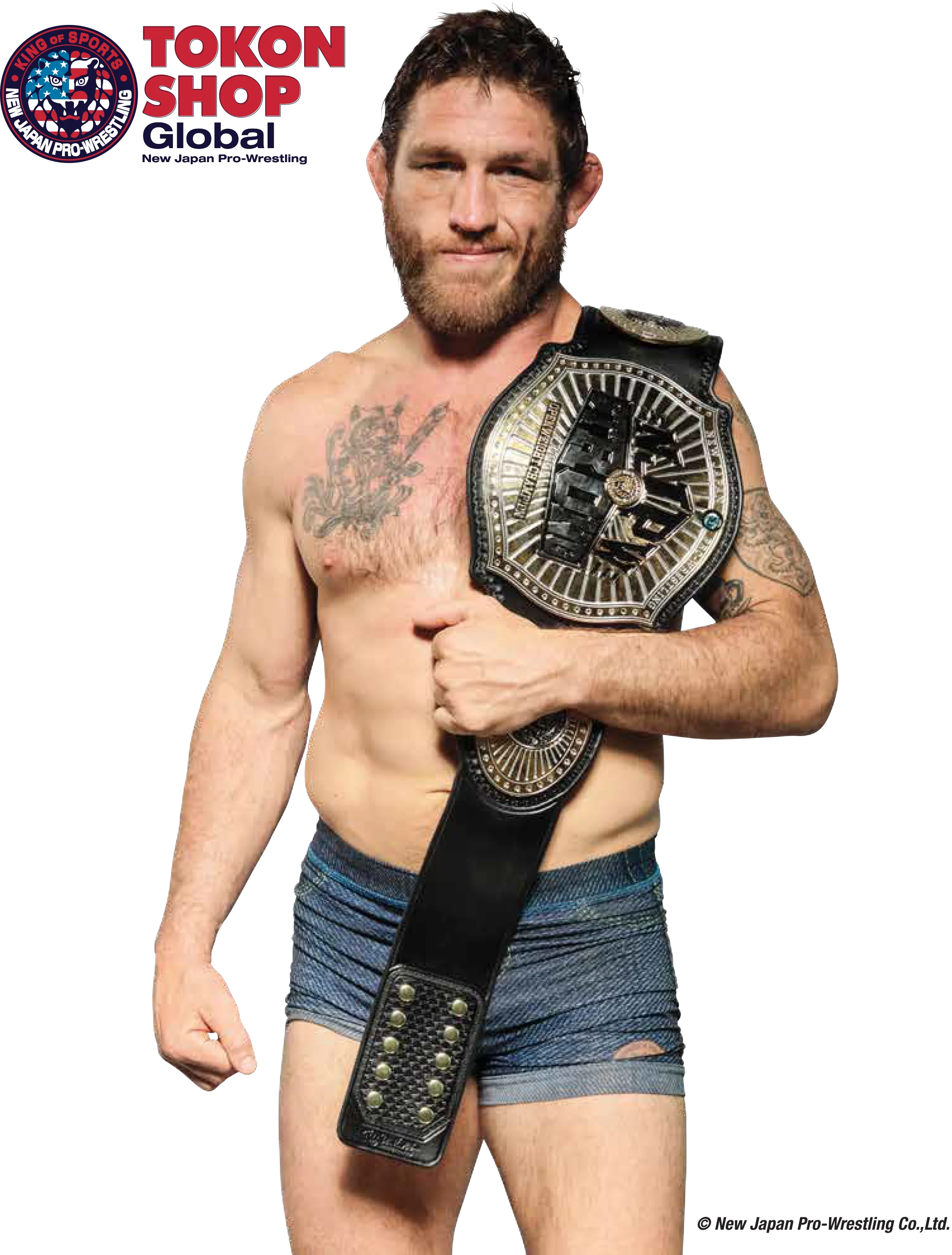 Autographed Tom Lawlor Portrait 2022 02 TSG Belt on Shoulder - Image 2