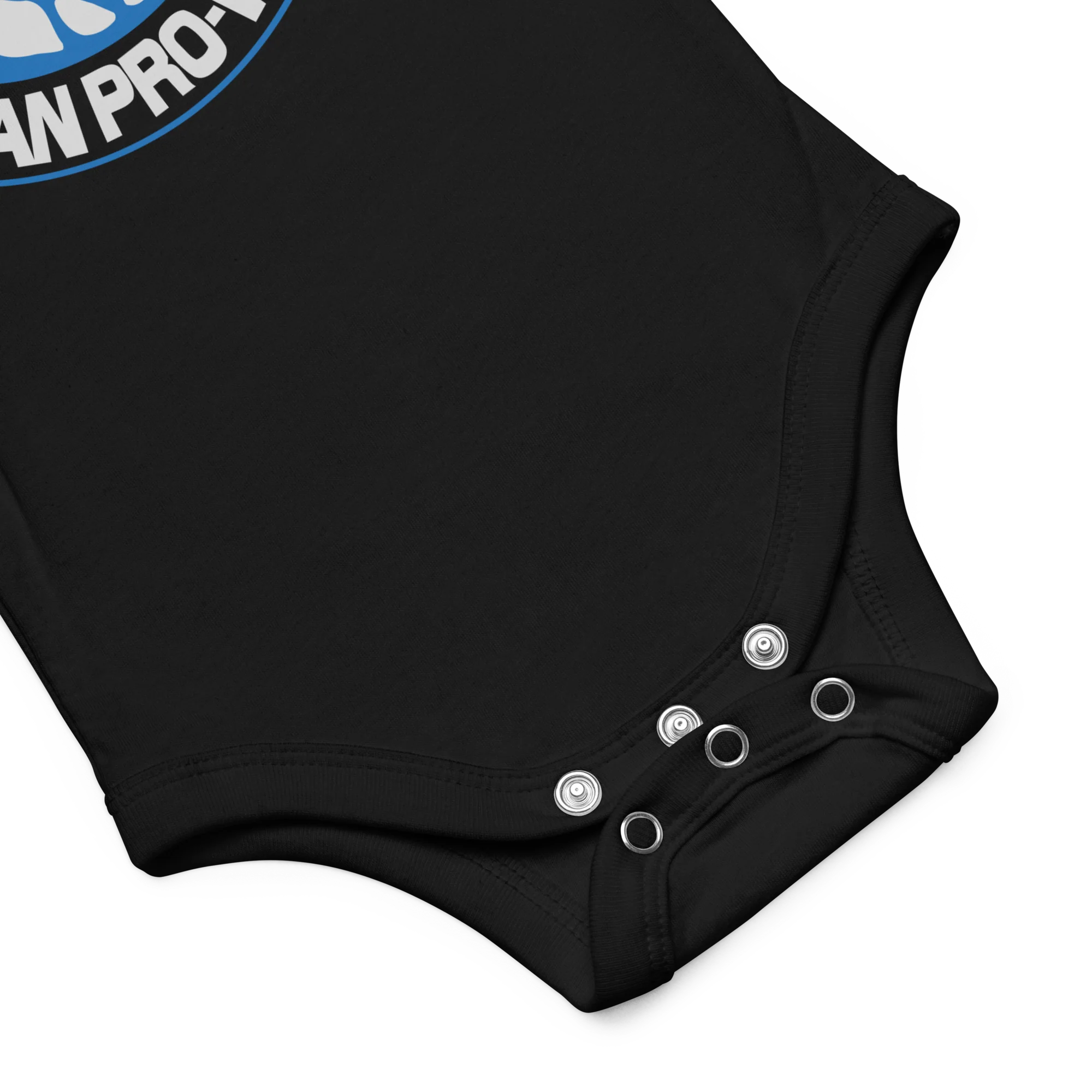 Lion Mark Baby short sleeve one piece (Blue&White) - Image 3