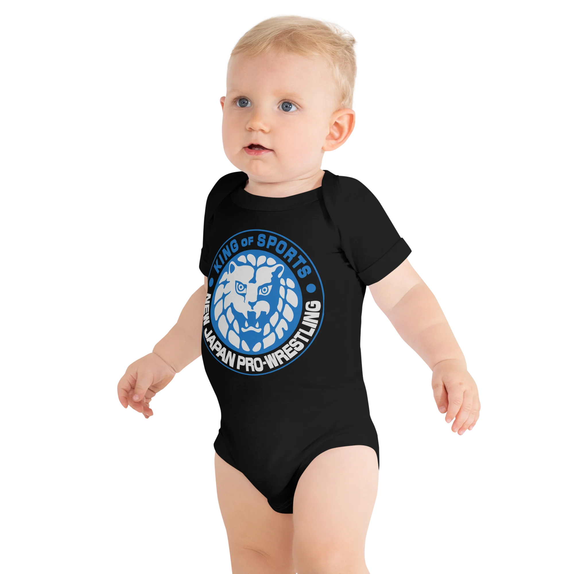 Lion Mark Baby short sleeve one piece (Blue&White) - Image 7