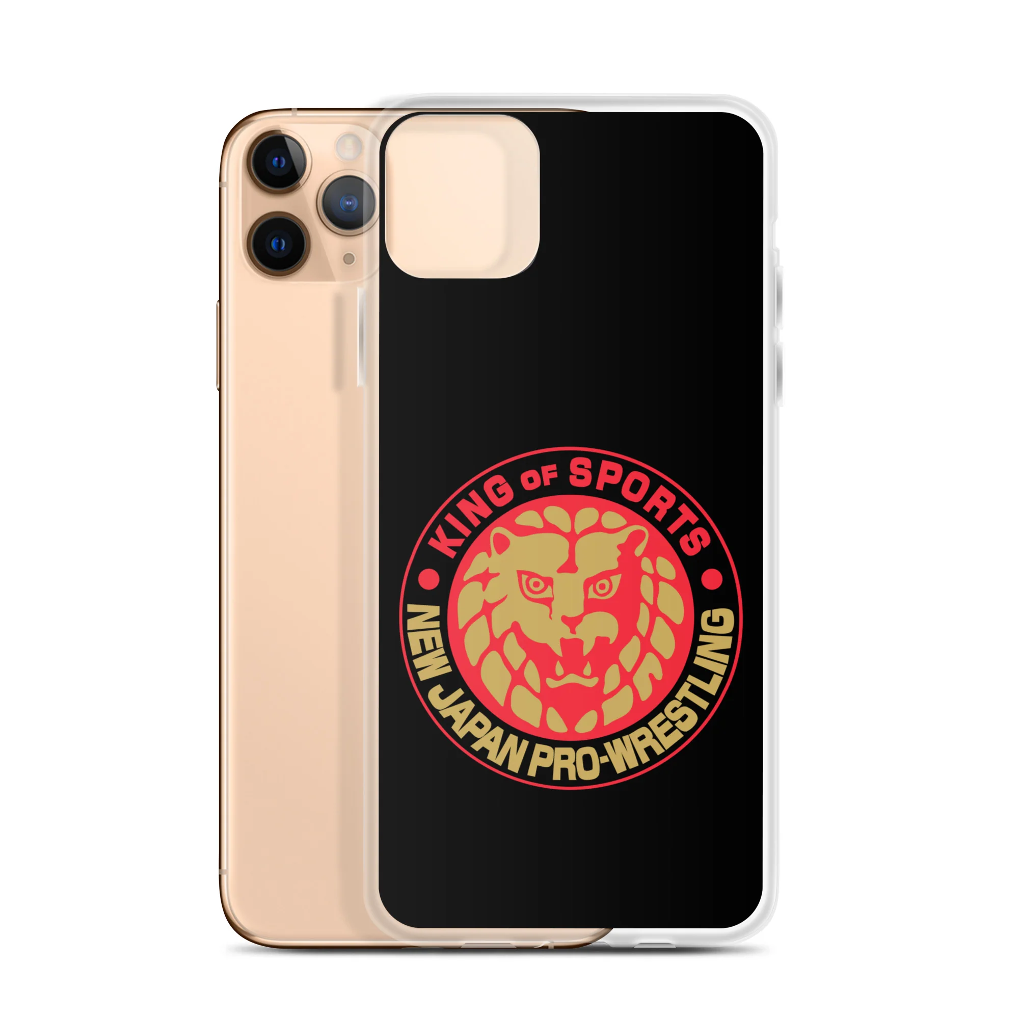 Lion Mark Clear Case for iPhone® (Black & Red & Gold) - Image 3