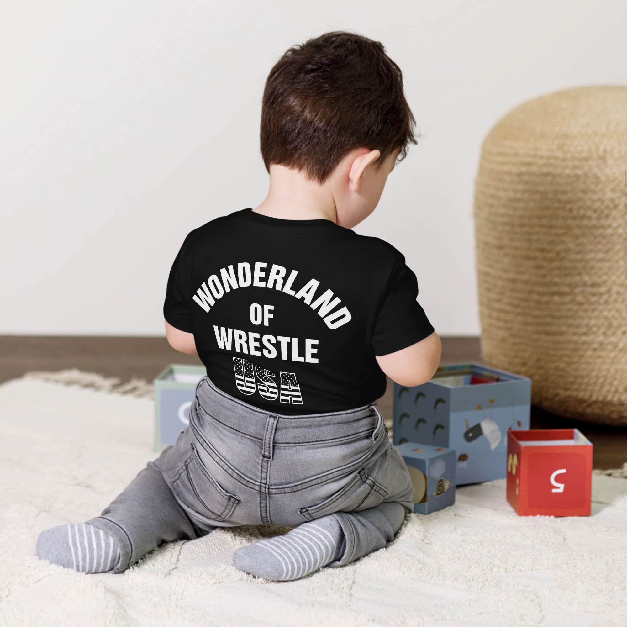 Lion Mark Kids T-shirt (Blue and White) - Image 11