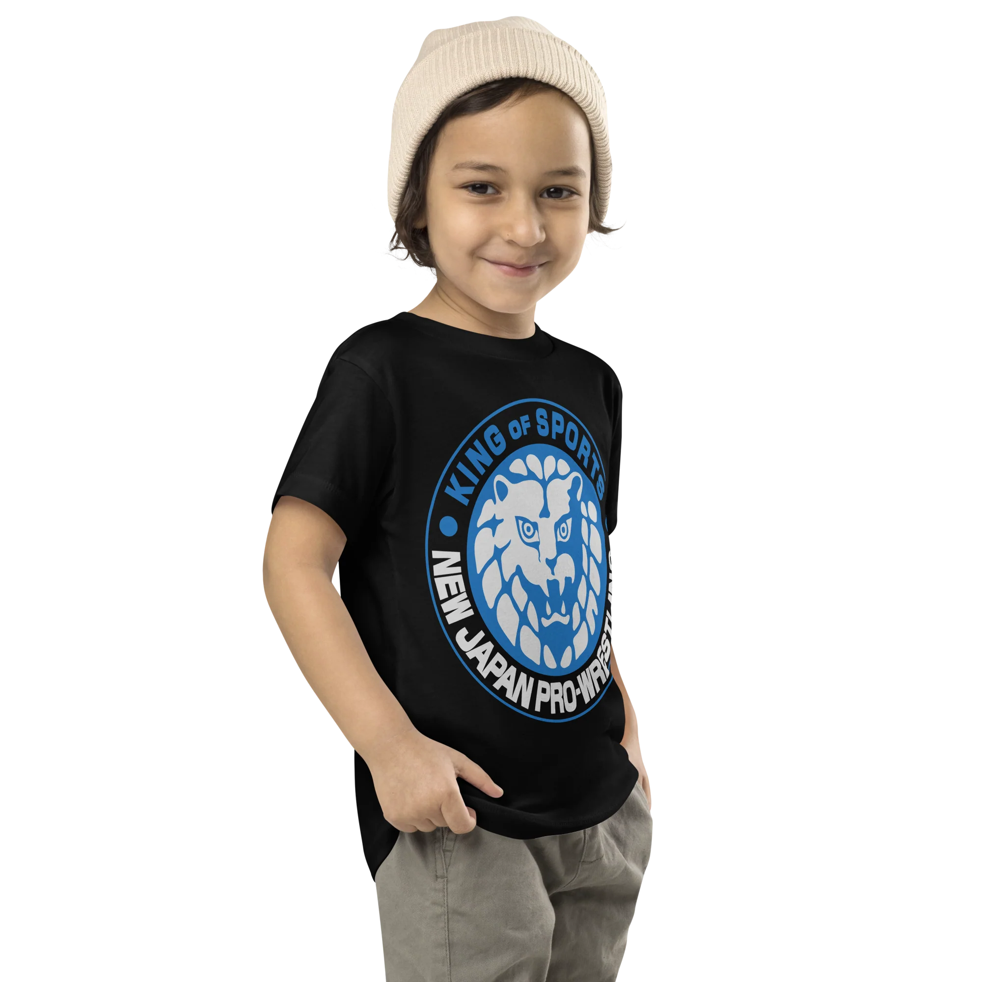 Lion Mark Kids T-shirt (Blue and White) - Image 5