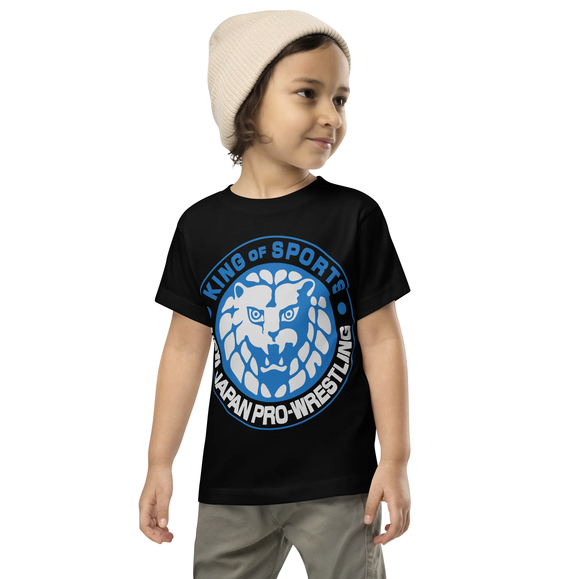 Lion Mark Kids T-shirt (Blue and White) - Image 7