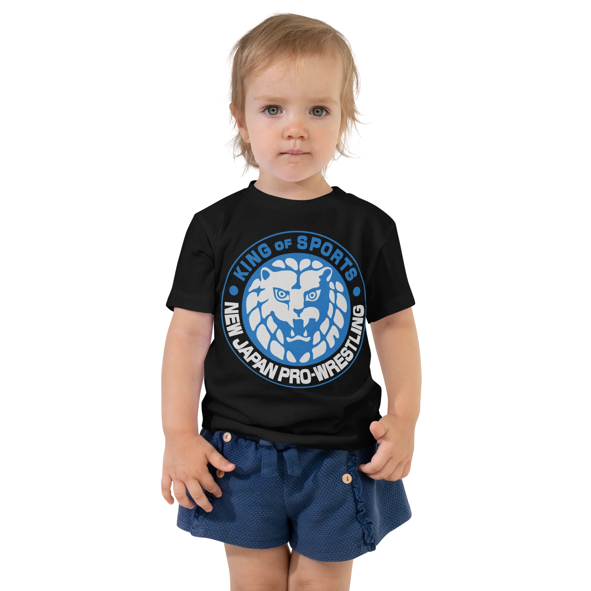 Lion Mark Kids T-shirt (Blue and White) - Image 8