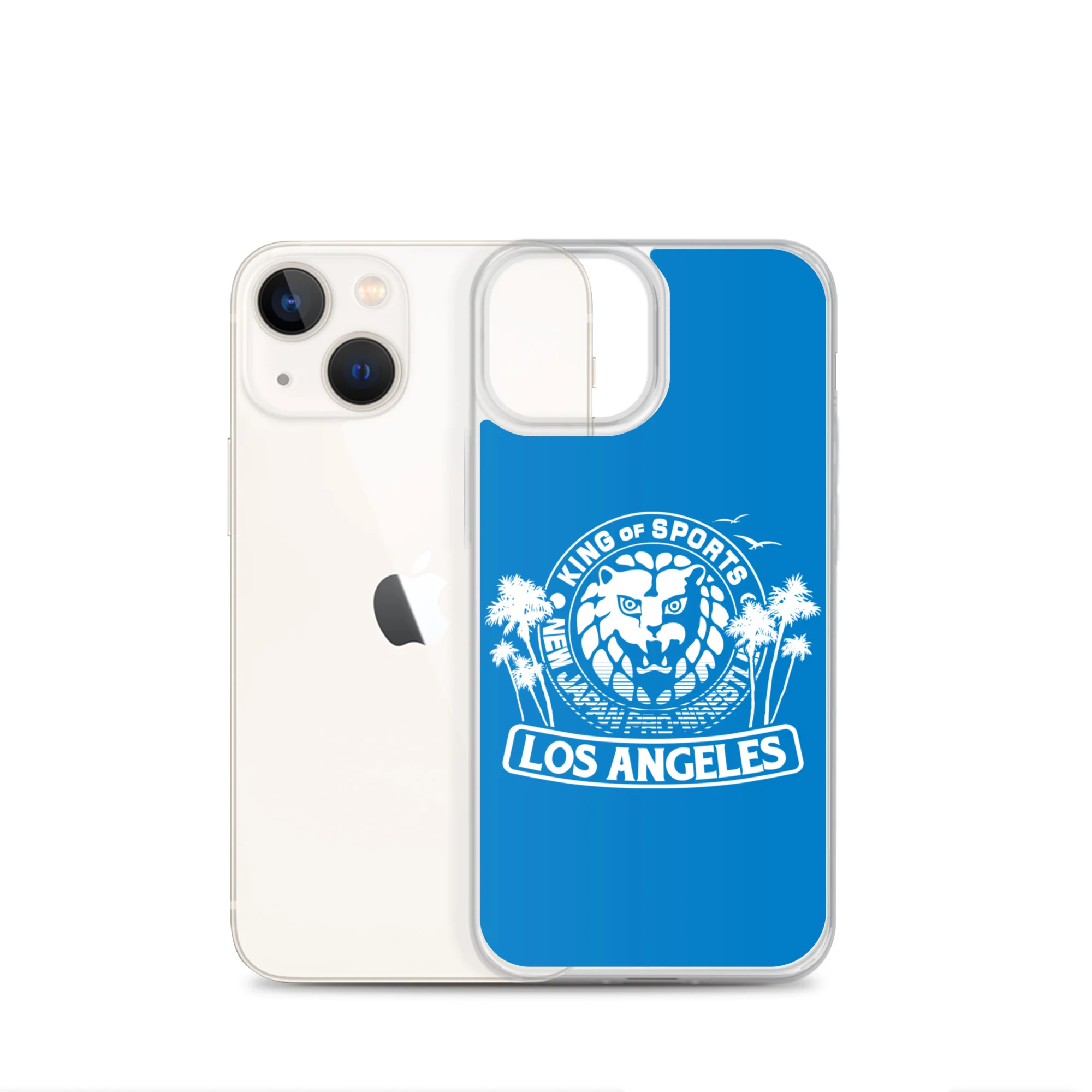 LION MARK LOS ANGELES Clear Case for iPhone® (Light blue) - Image 17