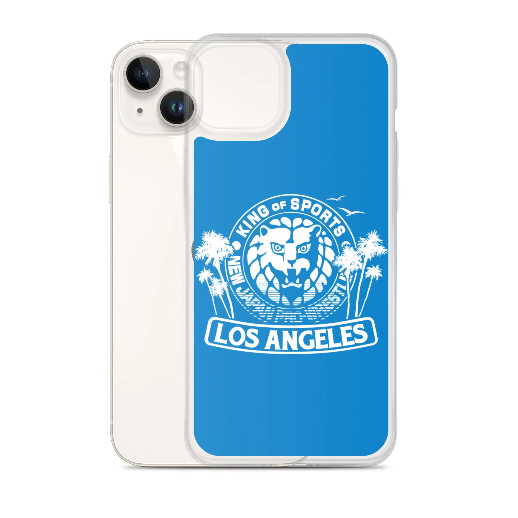 LION MARK LOS ANGELES Clear Case for iPhone® (Light blue) - Image 25