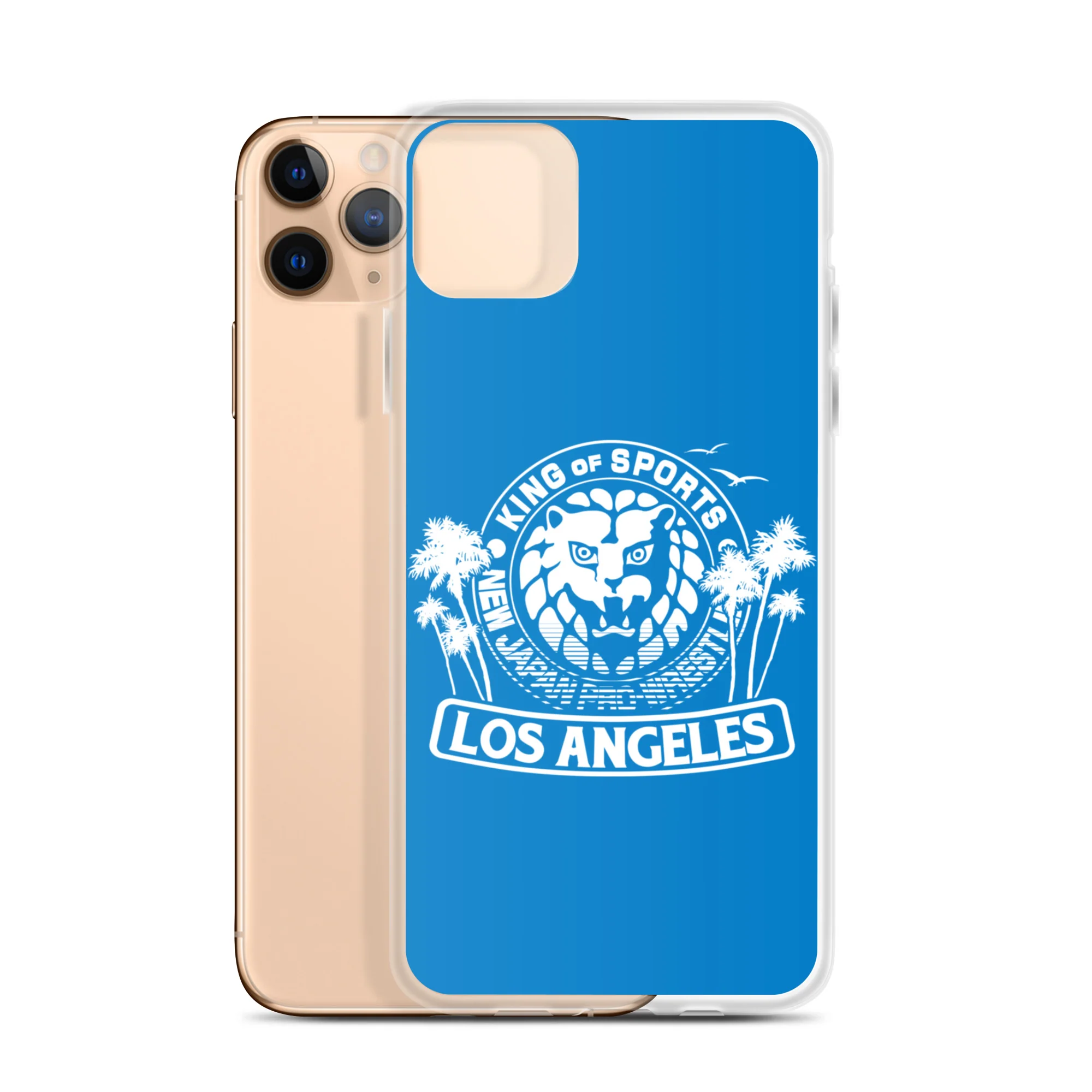 LION MARK LOS ANGELES Clear Case for iPhone® (Light blue) - Image 3
