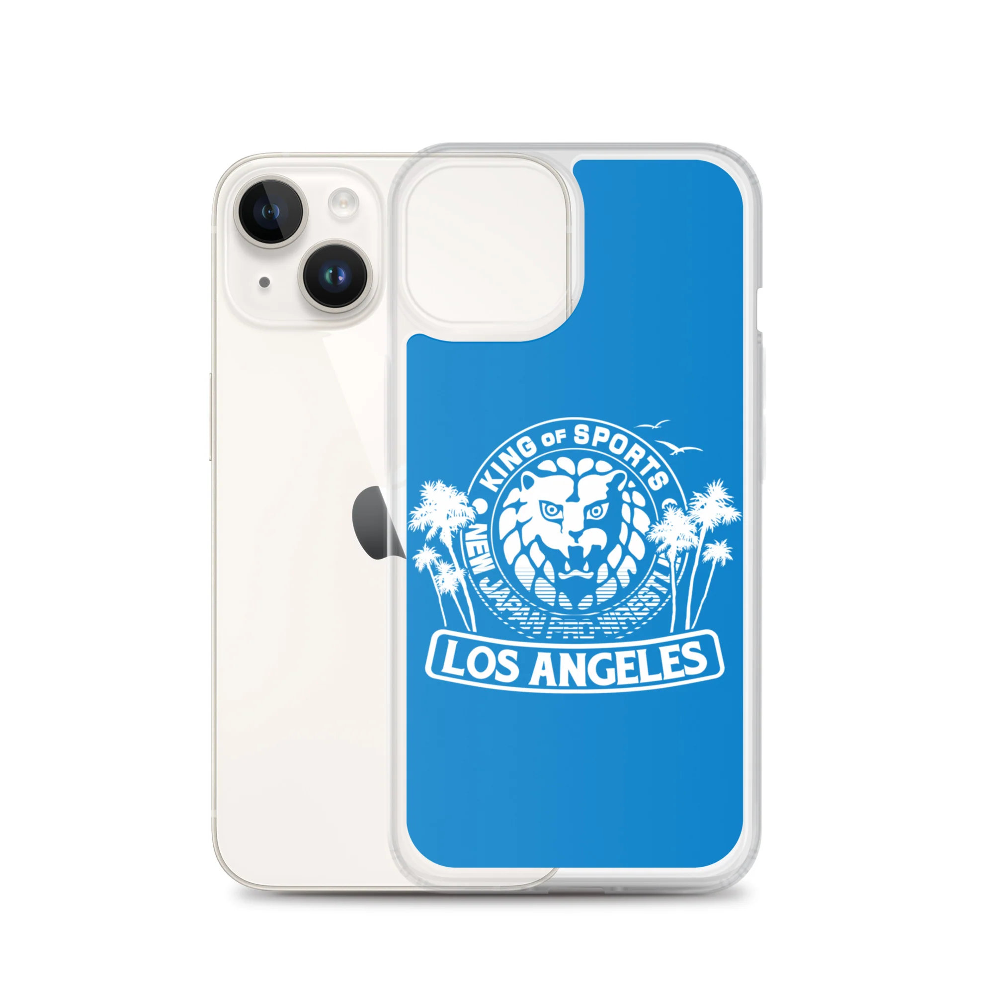 LION MARK LOS ANGELES Clear Case for iPhone® (Light blue) - Image 31