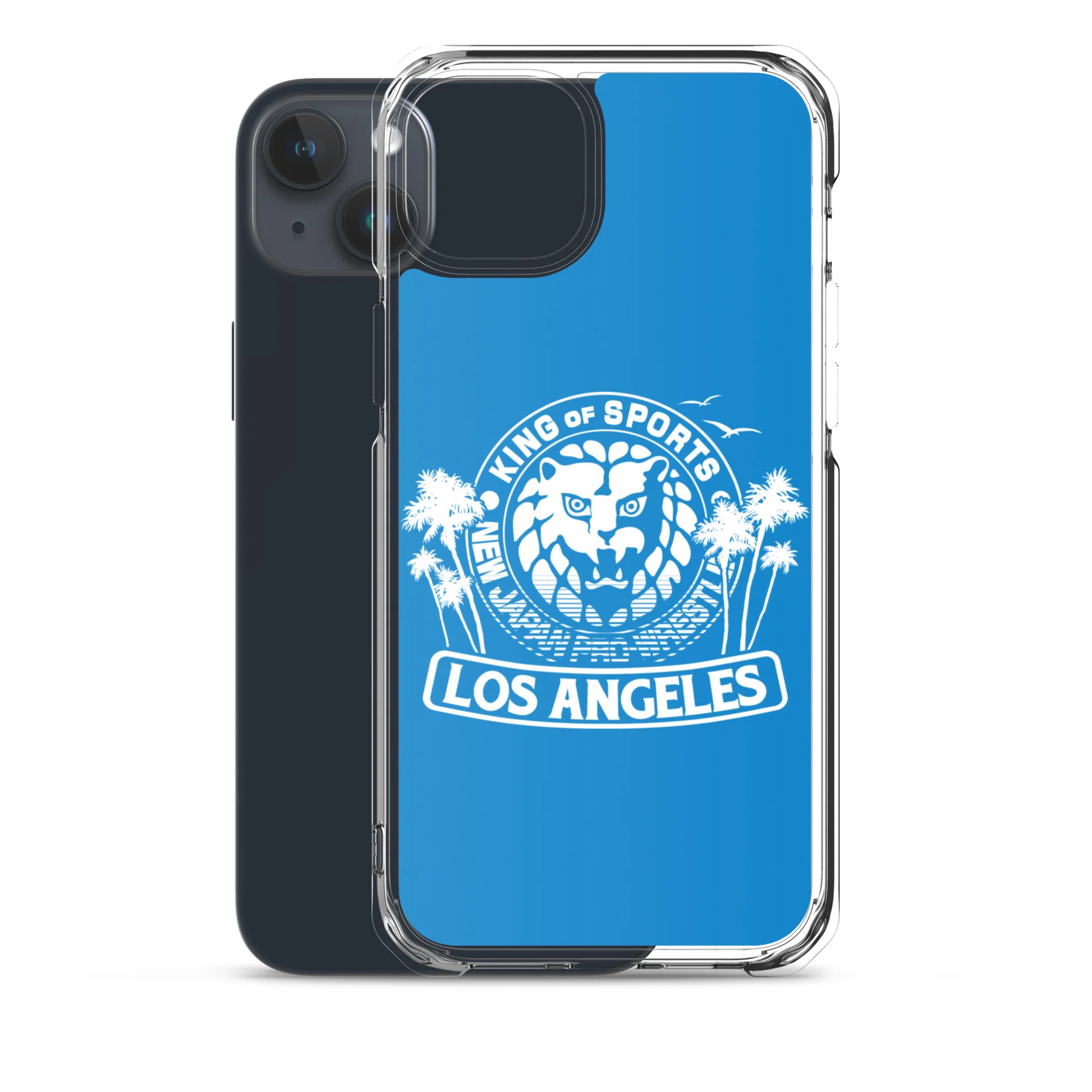 LION MARK LOS ANGELES Clear Case for iPhone® (Light blue) - Image 33