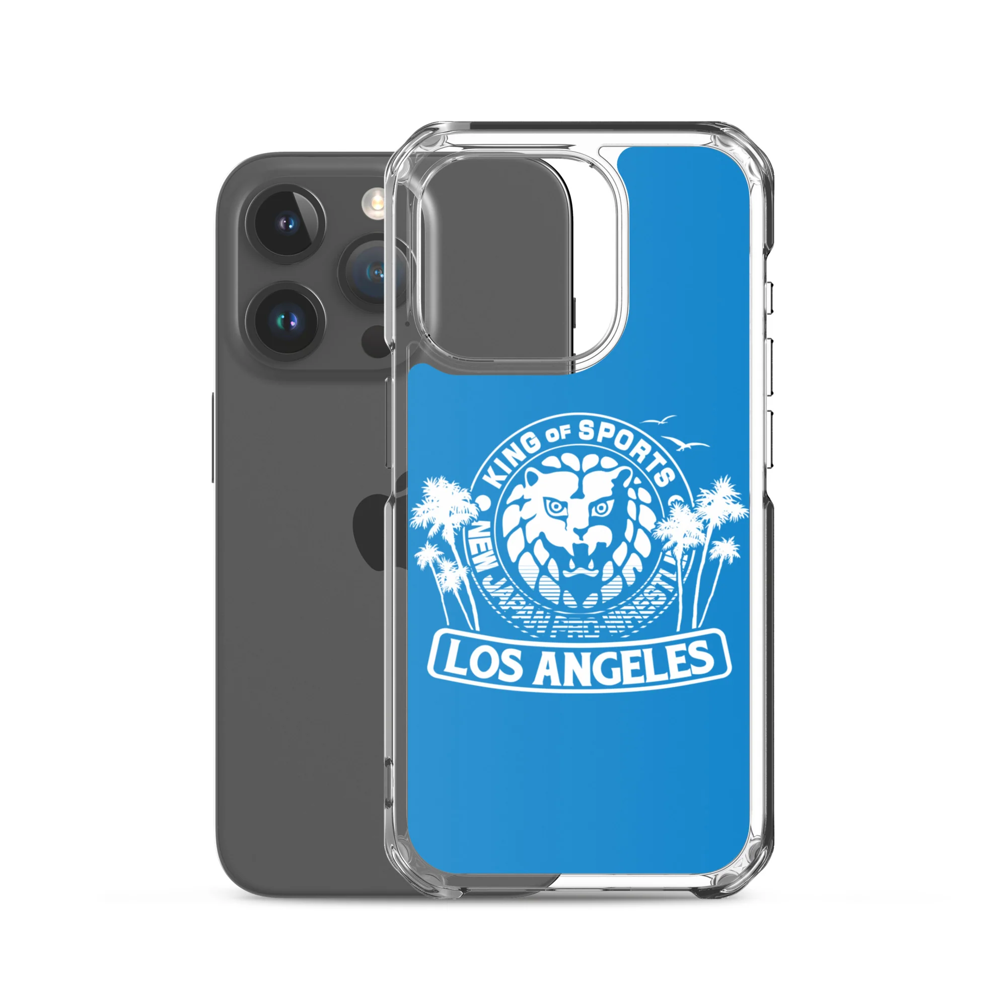 LION MARK LOS ANGELES Clear Case for iPhone® (Light blue) - Image 37