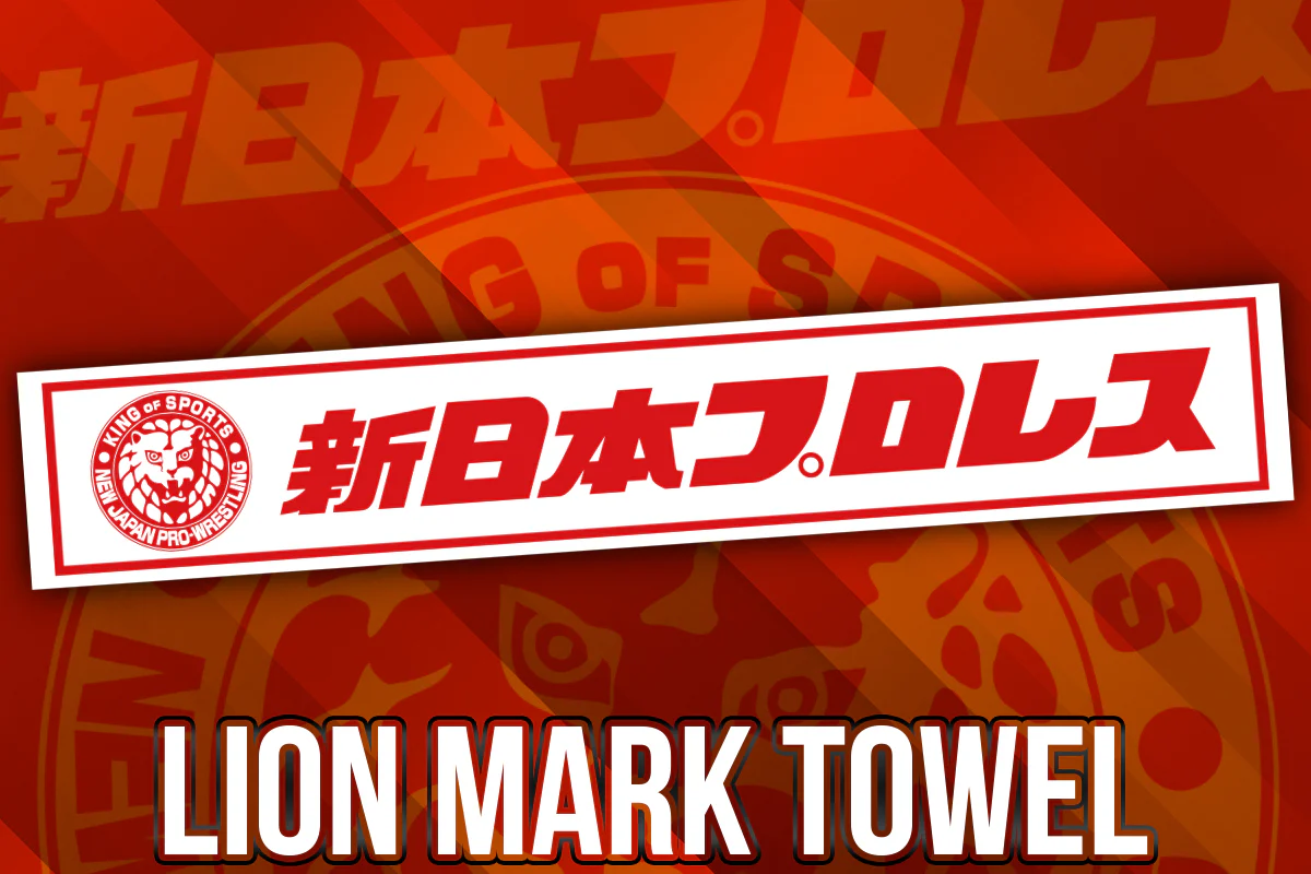 Lion Mark Muffler Towel (White x Red) [Pre-Order] - Image 3