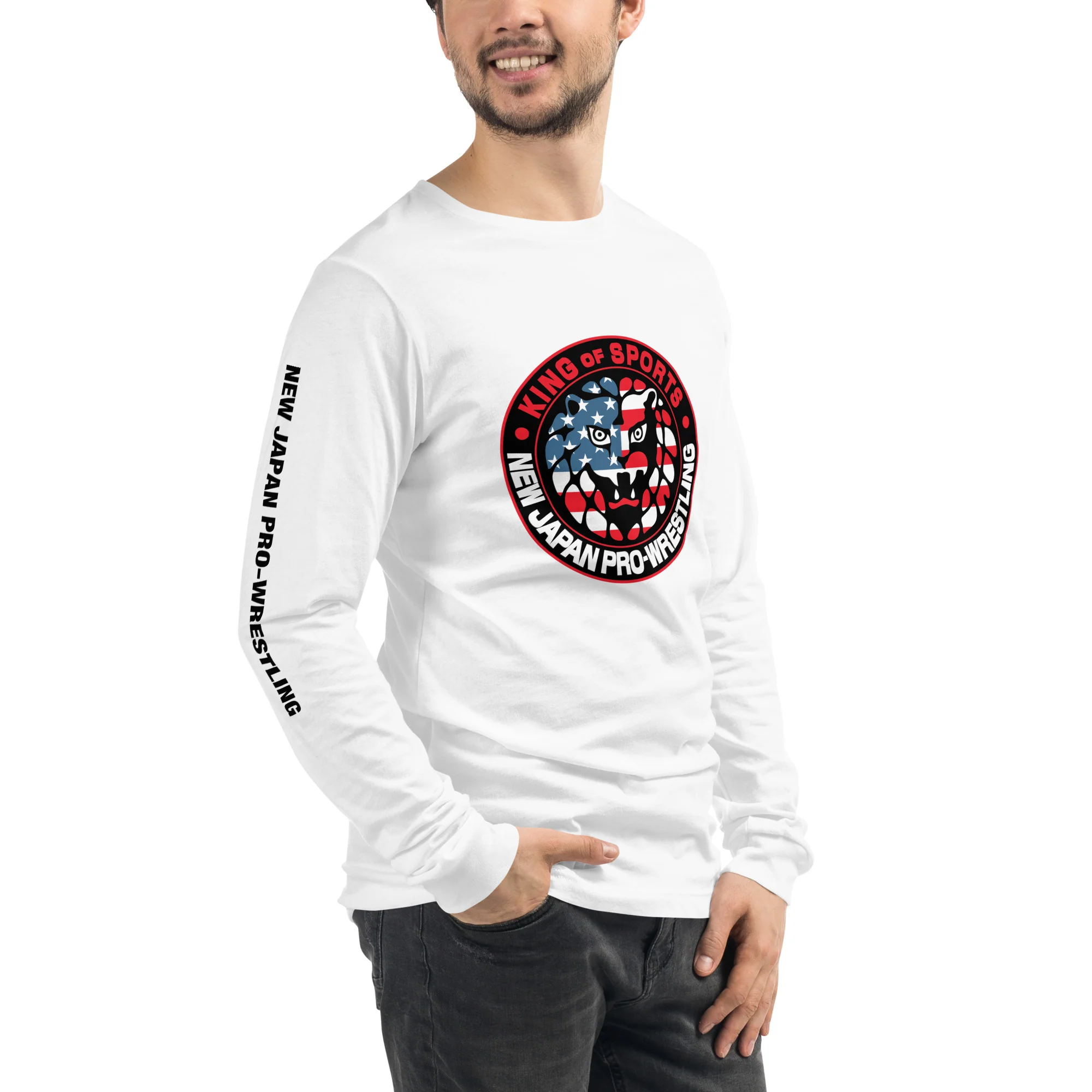 Lion Mark USA Long Sleeve T-shirt/ White - Image 2