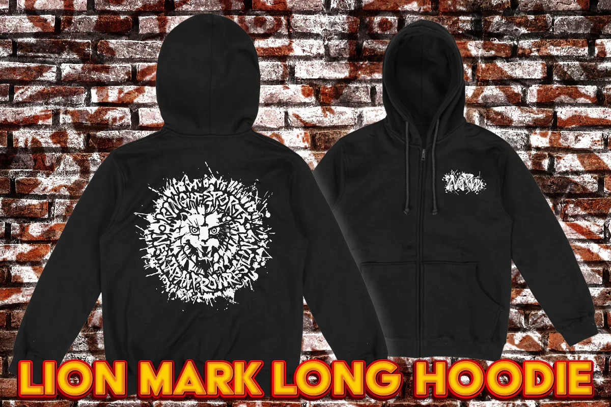 Lion Mark Zip-up Hoodie (2025 Black & White) - Image 3