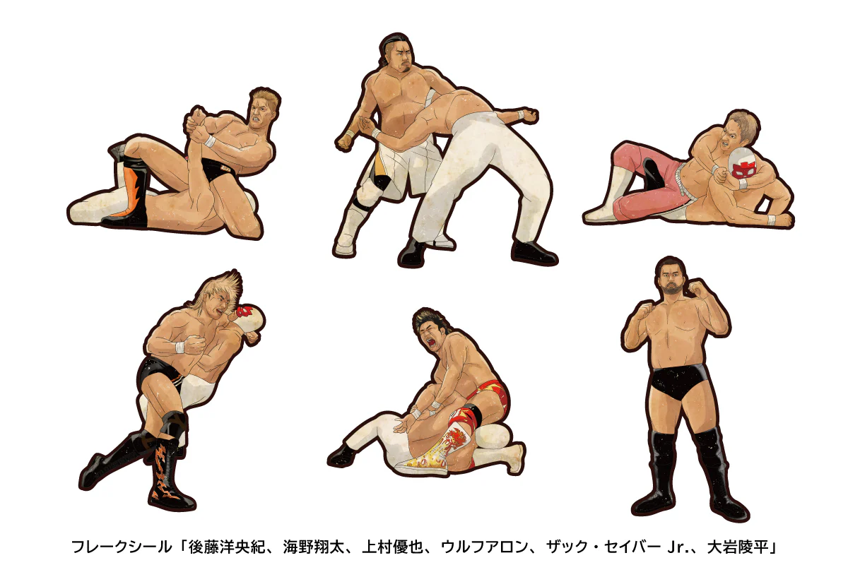 NEW JAPAN PAINTING Clear File & Sticker Set (Red & White) [Pre-Order] - Image 2