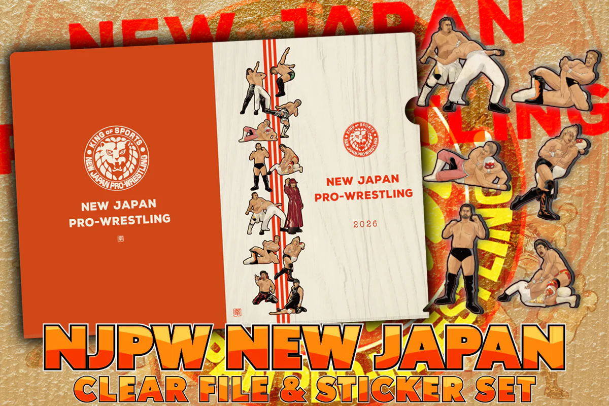 NEW JAPAN PAINTING Clear File & Sticker Set (Red & White) [Pre-Order] - Image 3
