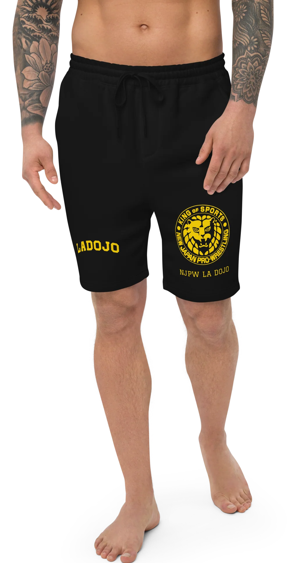 NJPW LA DOJO Men's fleece shorts - Image 3