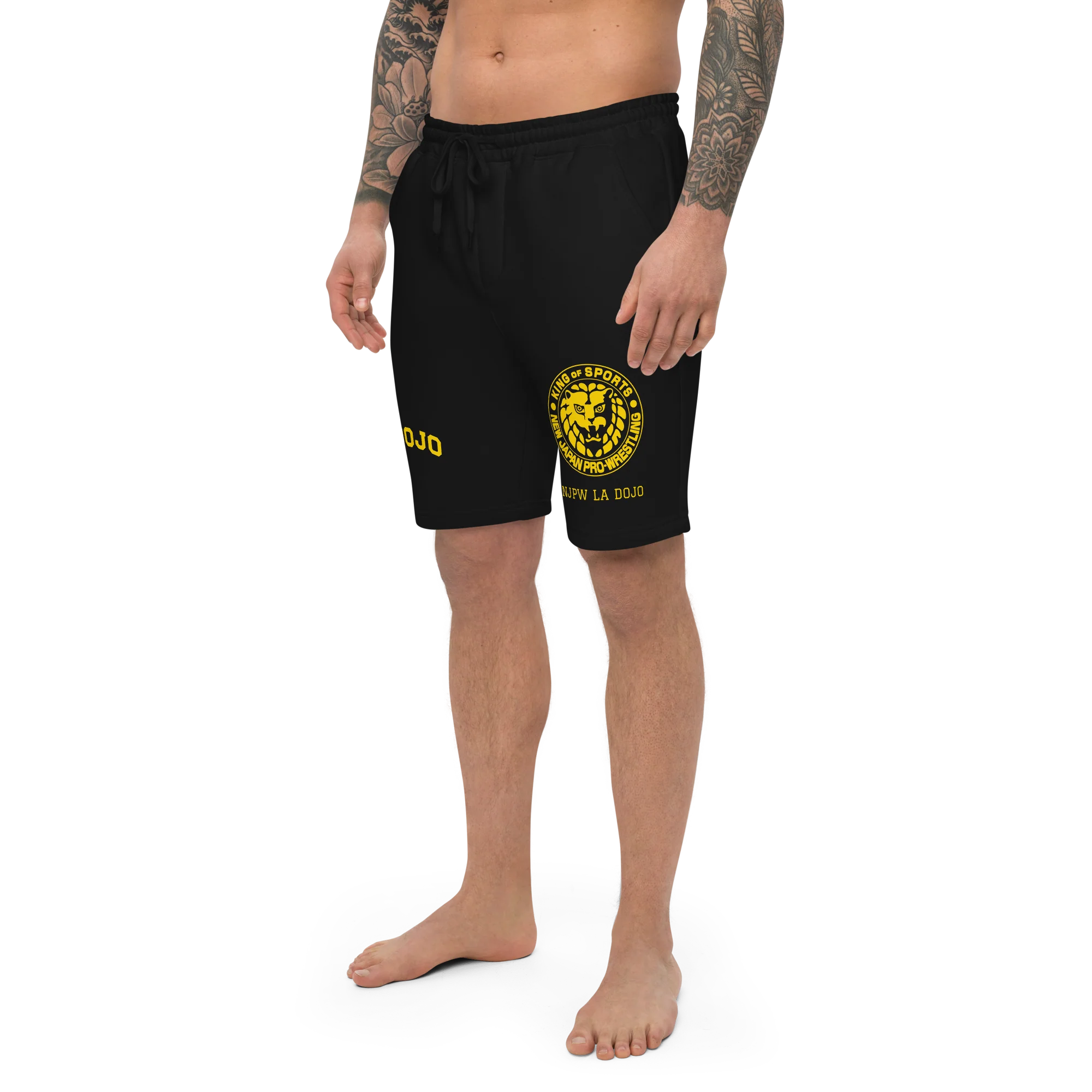 NJPW LA DOJO Men's fleece shorts - Image 4