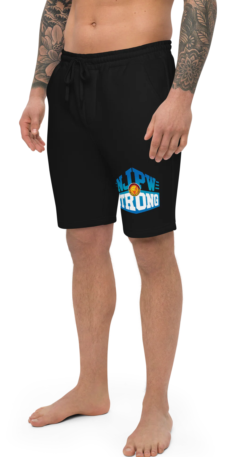 NJPW STRONG Men's fleece shorts - Image 4