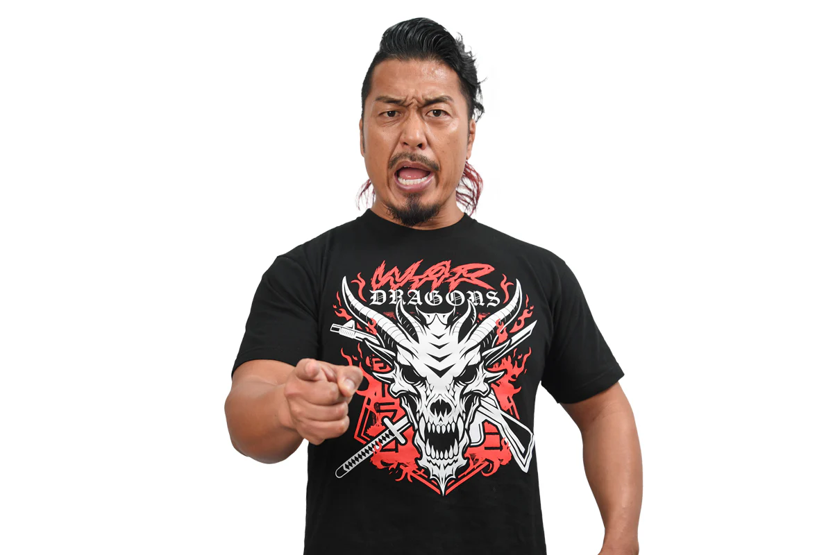 Shingo Takagi & Drilla Moloney - War Dragons T-shirt - Image 4