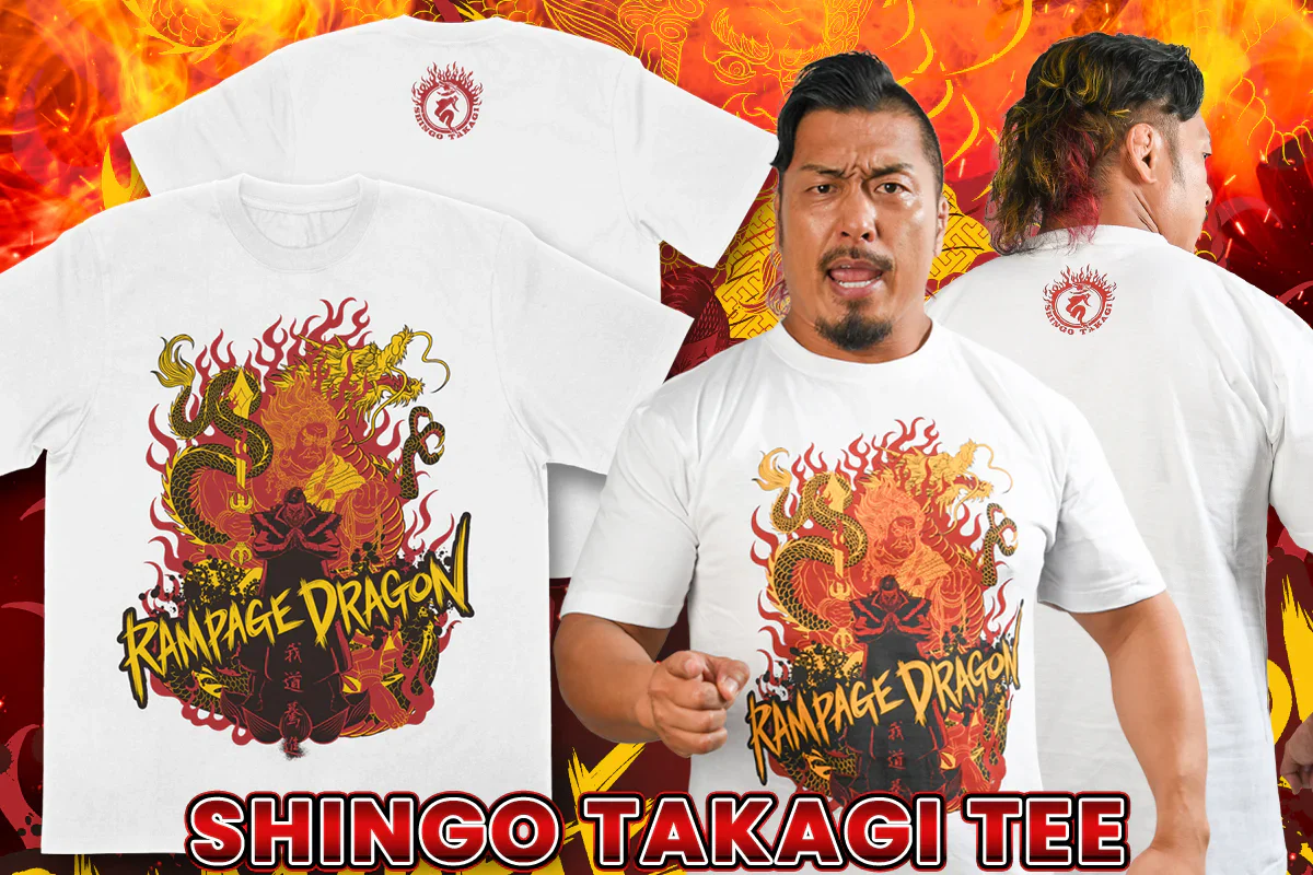 Shingo Takagi - Unmoving Dragon T-shirt (White) - Image 3