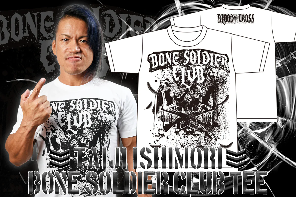 Taiji Ishimori - "BONE SOLDIER CLUB" 2022/white x black T-Shirt - Image 8