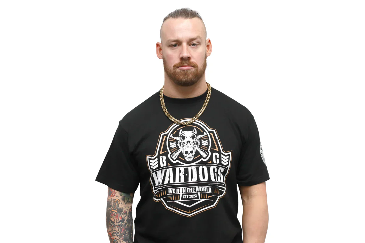 War Dogs - We Run the World T-Shirt (Black x Gold) - Image 3