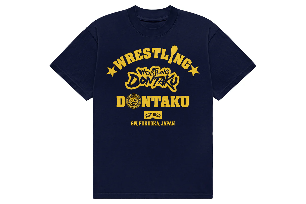 Wrestling DONTAKU2026 Dry T-shirt (Navy x Yellow) [Pre-Order] - Image 2