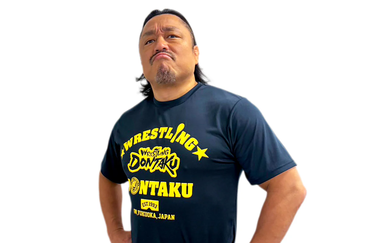 Wrestling DONTAKU2026 Dry T-shirt (Navy x Yellow) [Pre-Order] - Image 3