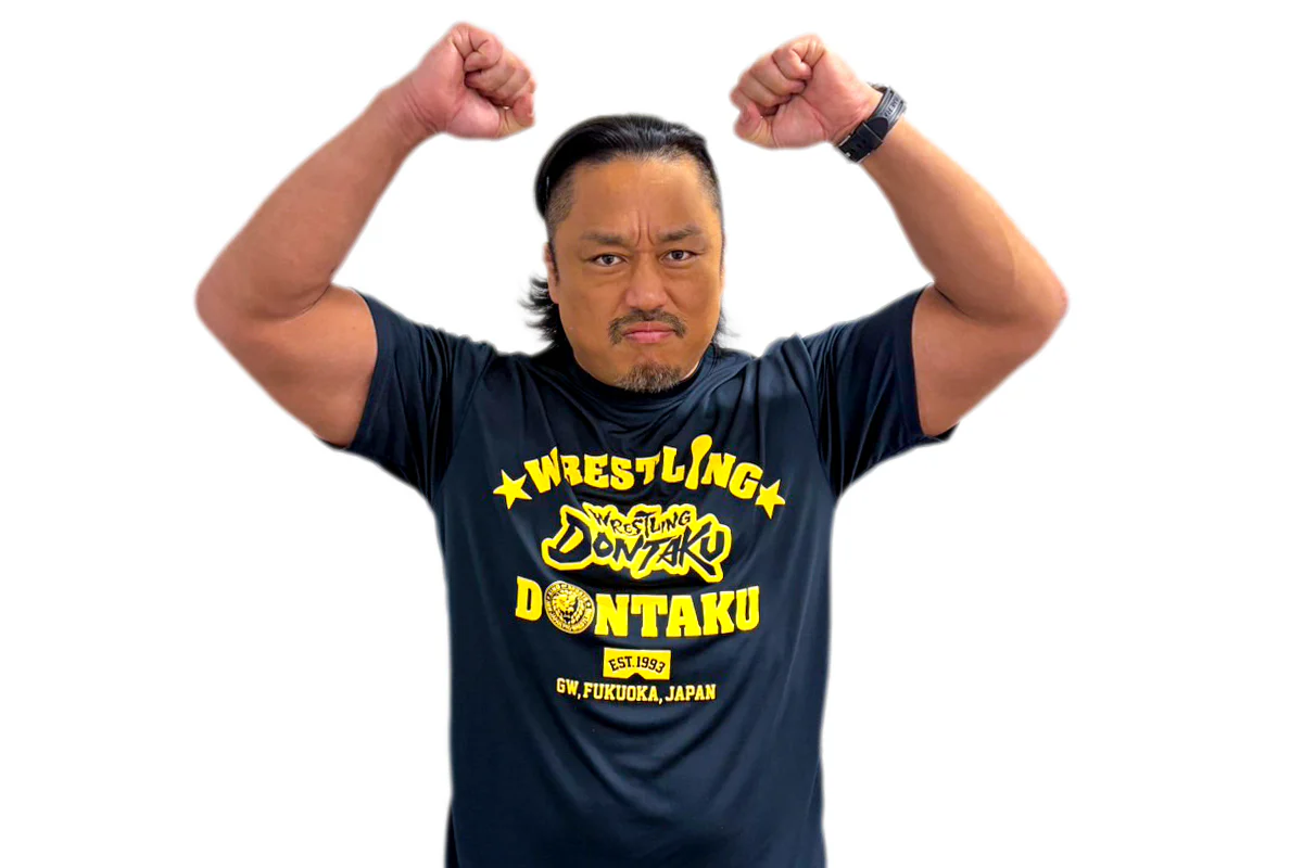 Wrestling DONTAKU2026 Dry T-shirt (Navy x Yellow) [Pre-Order] - Image 4
